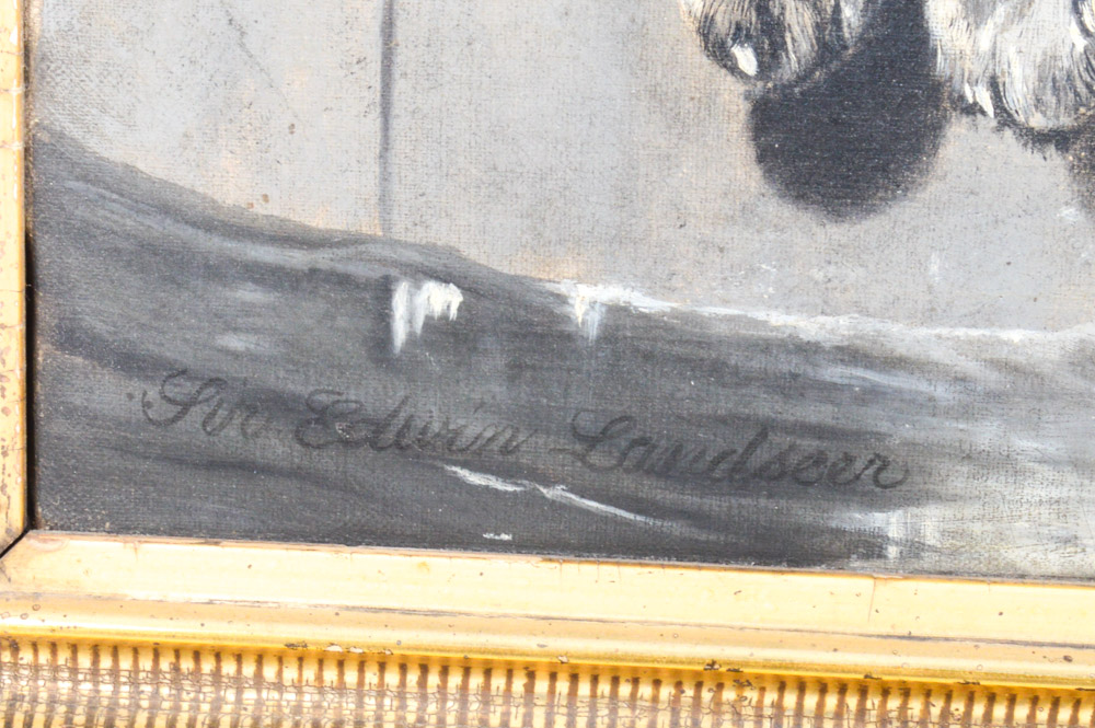 Reproduction Si Edwin Landseer Oil on Canvas Painting