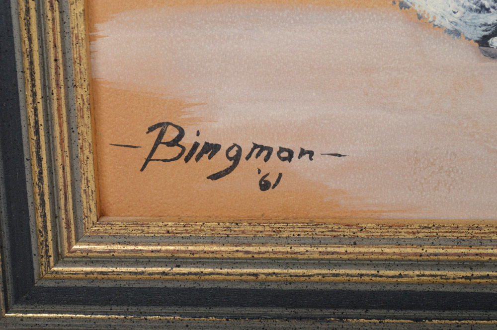 1961 Bingman Oil on Board Still Life Painting