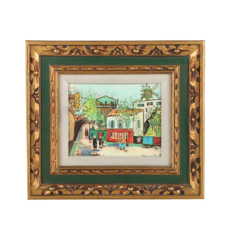 Offset Lithograph after Maurice Utrillo "Montmartre"