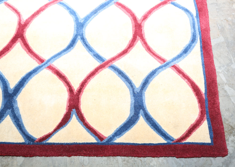 Royal Palace "Trellis" Handmade Wool Area Rug