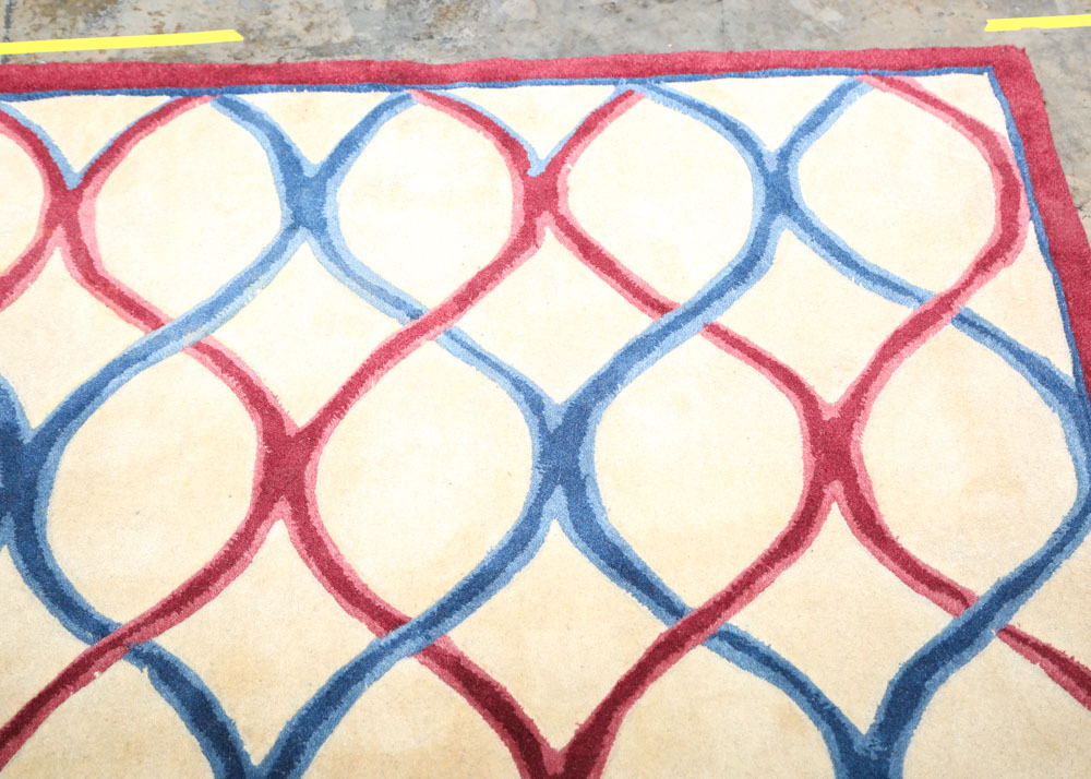 Royal Palace "Trellis" Handmade Wool Area Rug