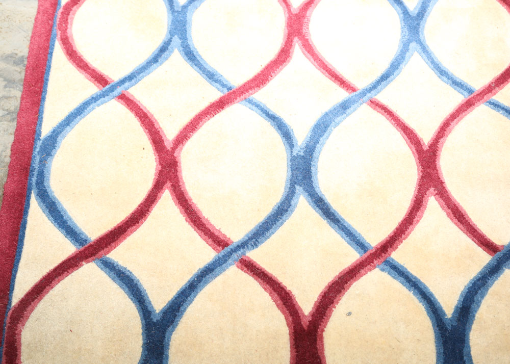 Royal Palace "Trellis" Handmade Wool Area Rug