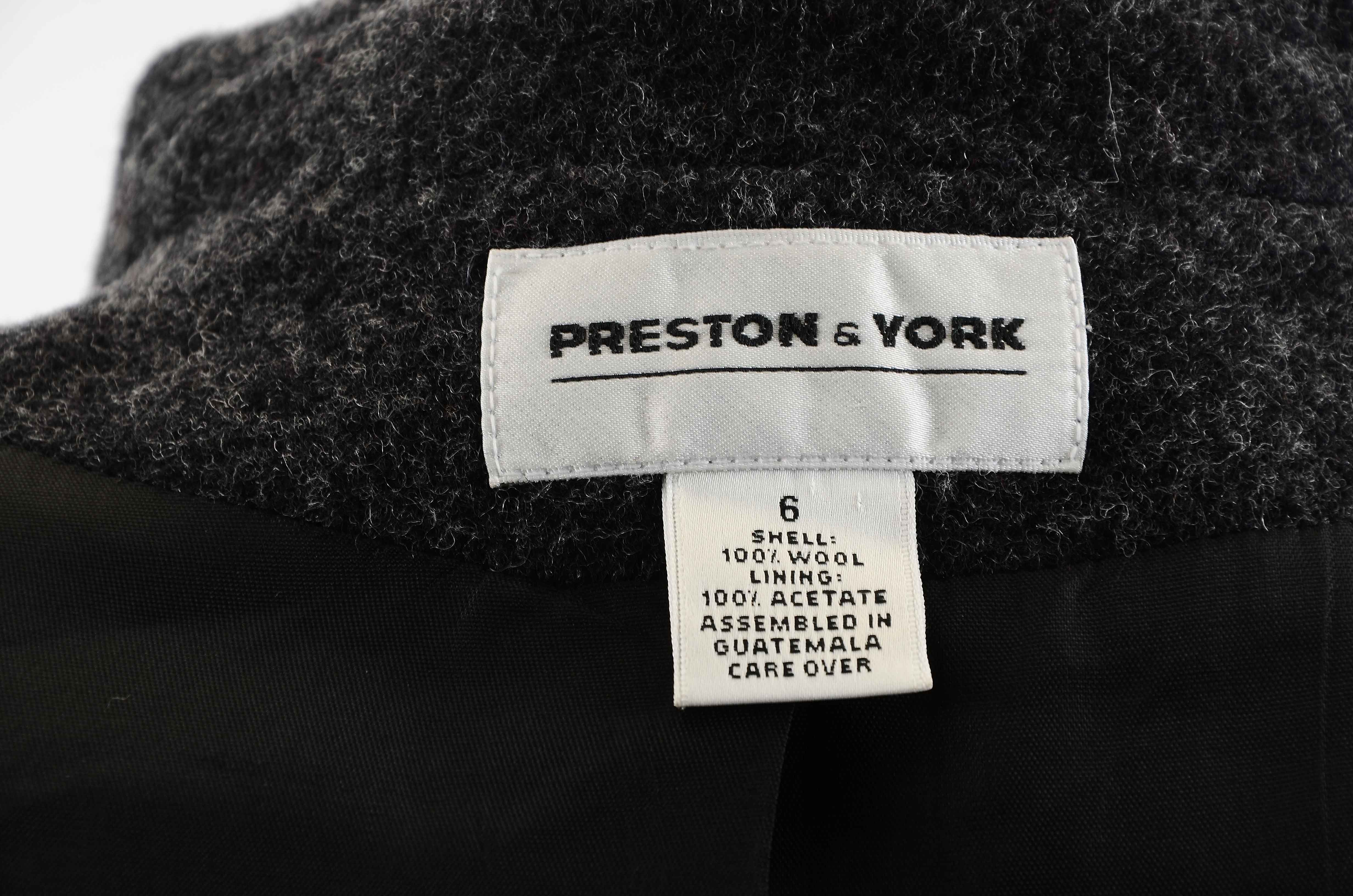 Women's Preston and York Charcoal Grey Wool Dress Coat