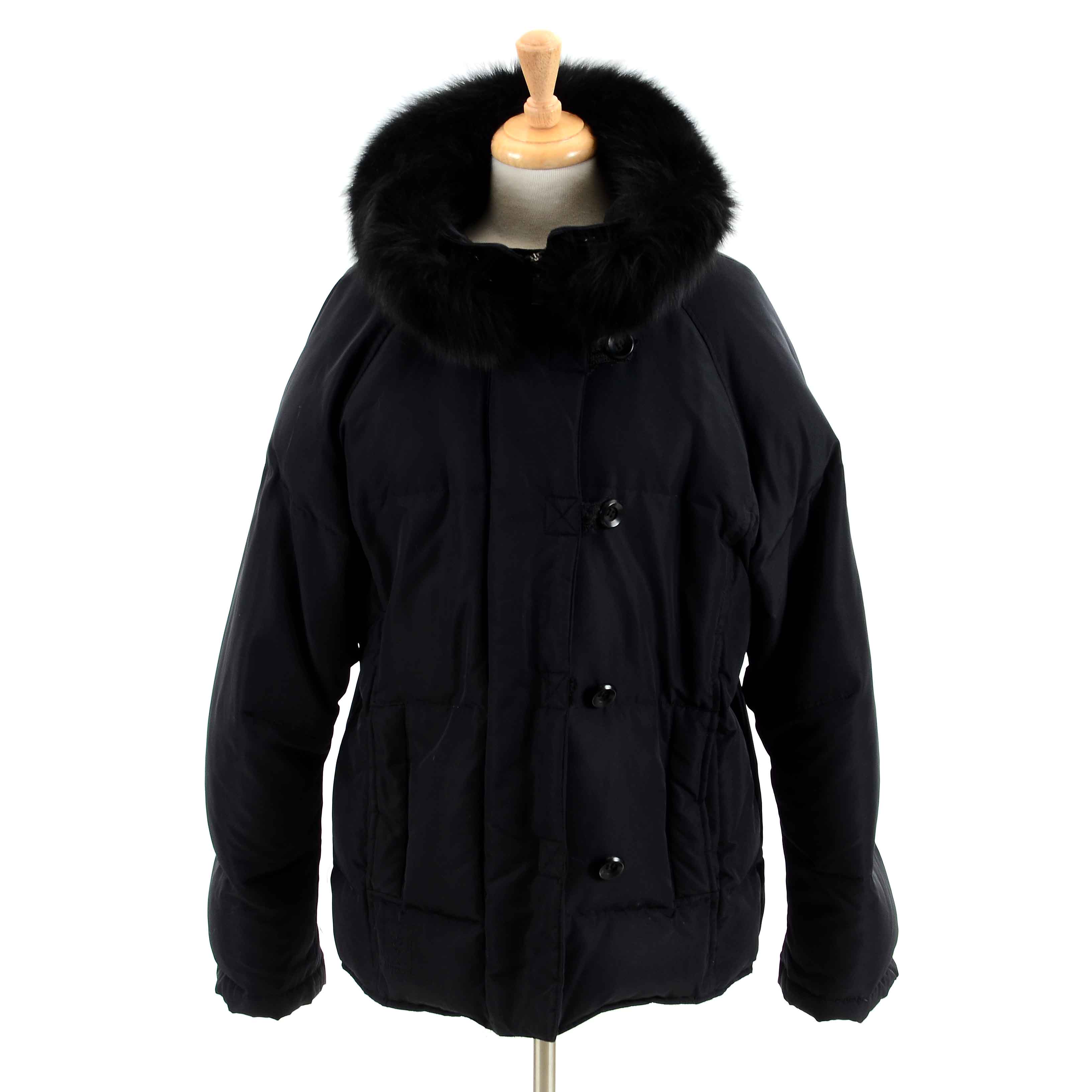 Panache Parka With Black Fox Fur Collar