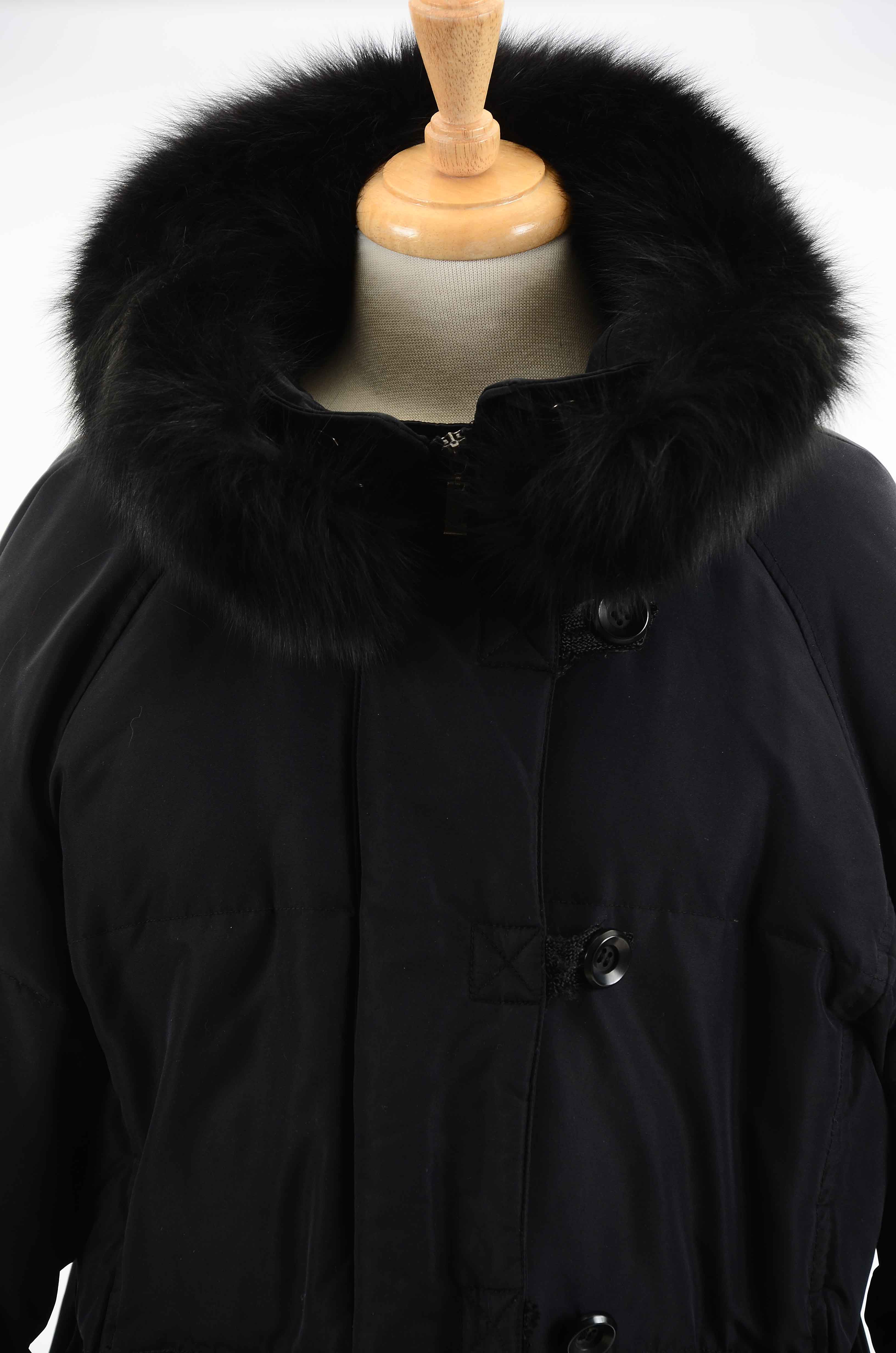 Panache Parka With Black Fox Fur Collar