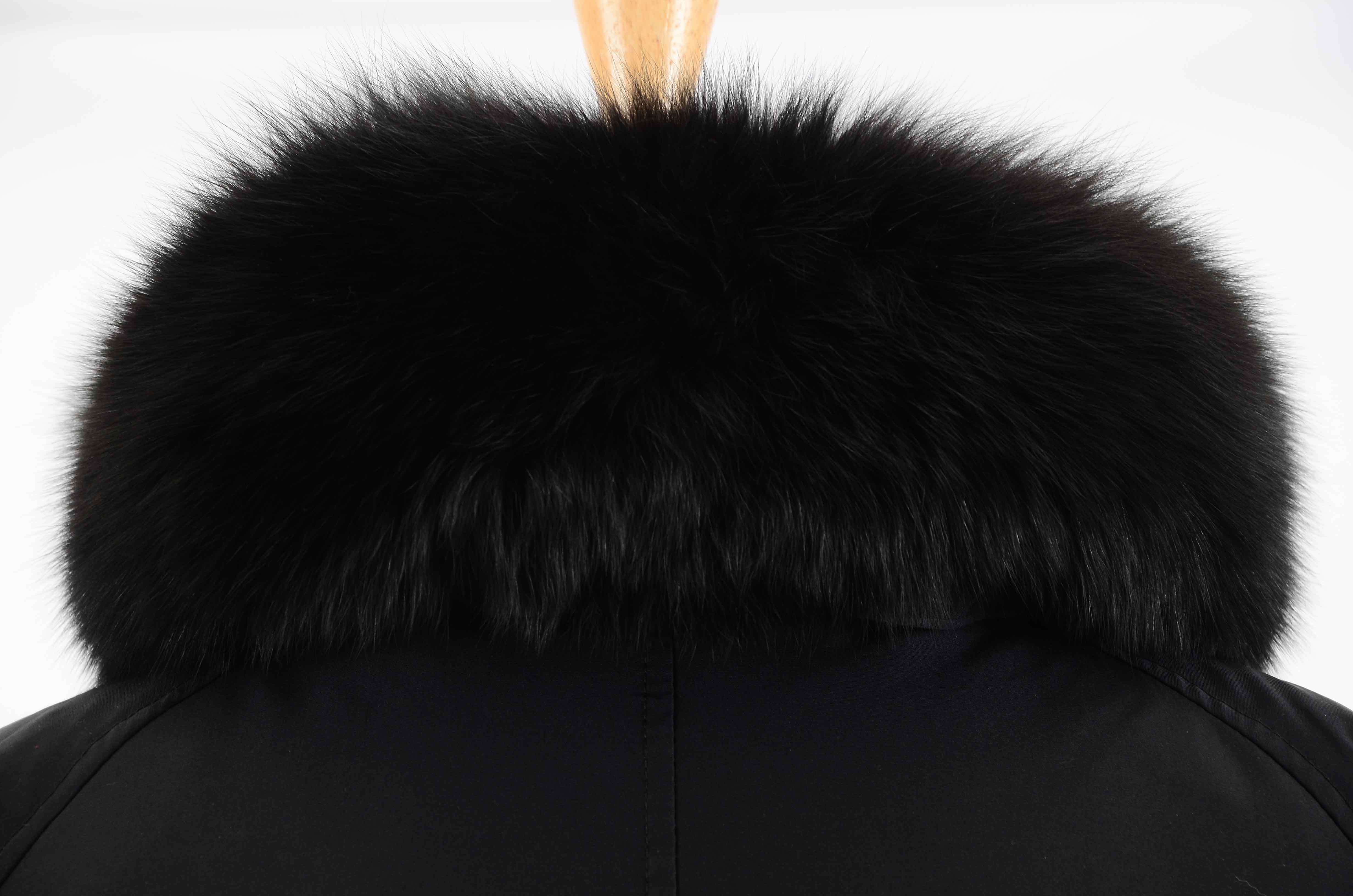Panache Parka With Black Fox Fur Collar