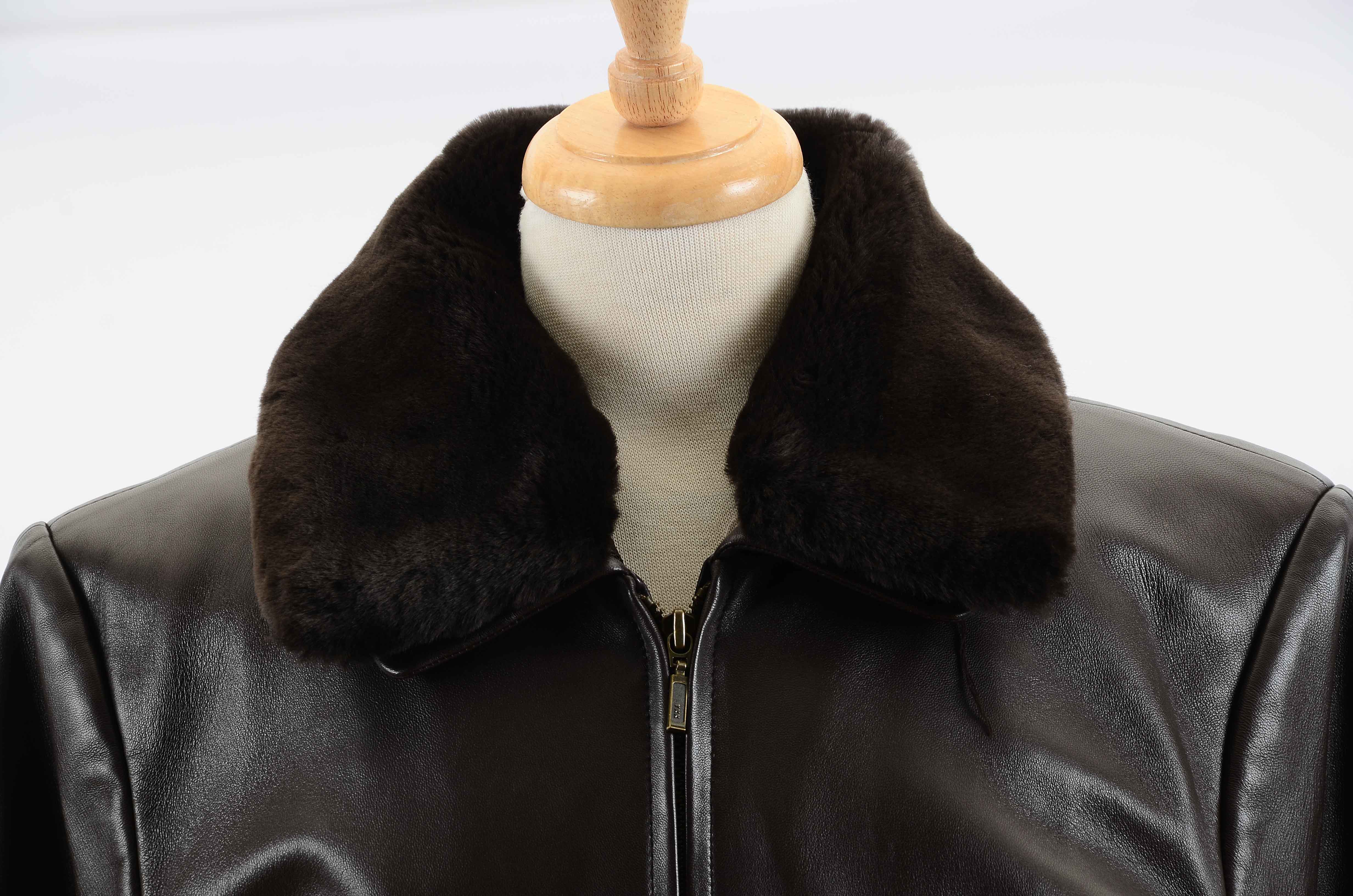 Preston & York Brown Leather Coat With Removable Lining