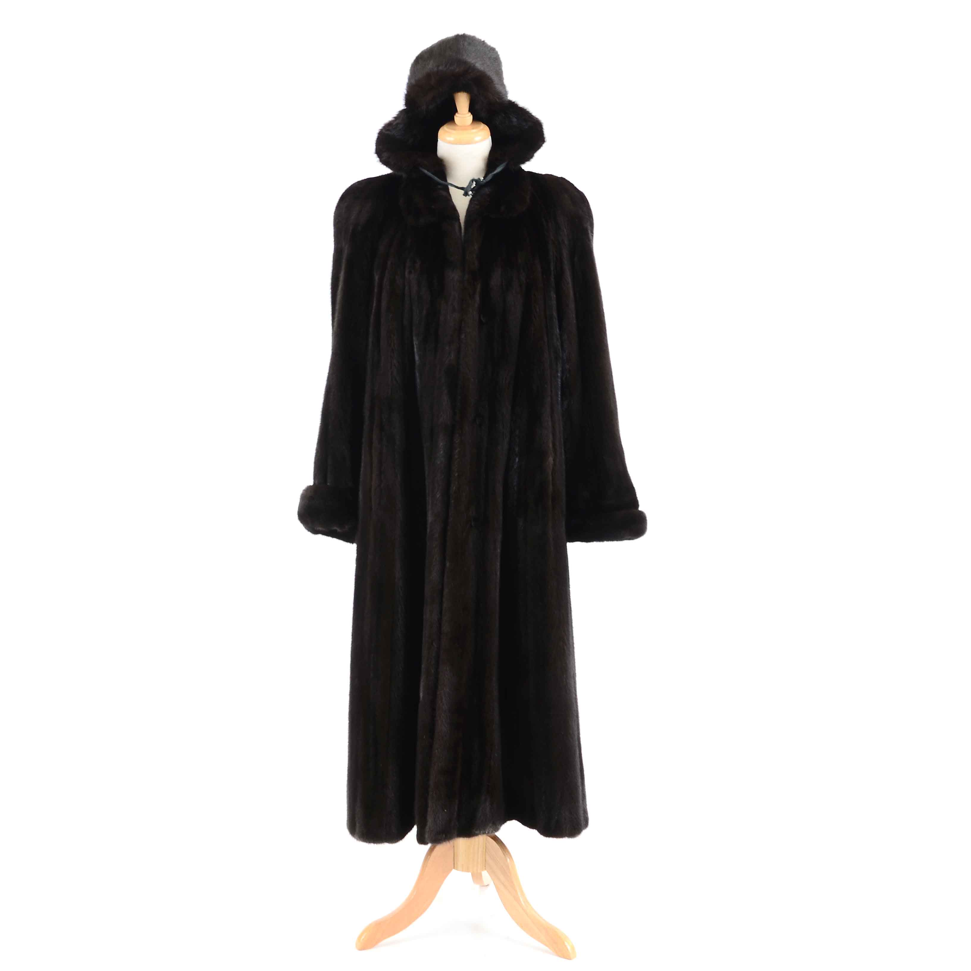 Thomas McElroy Ranched Mink Fur Coat and Hat