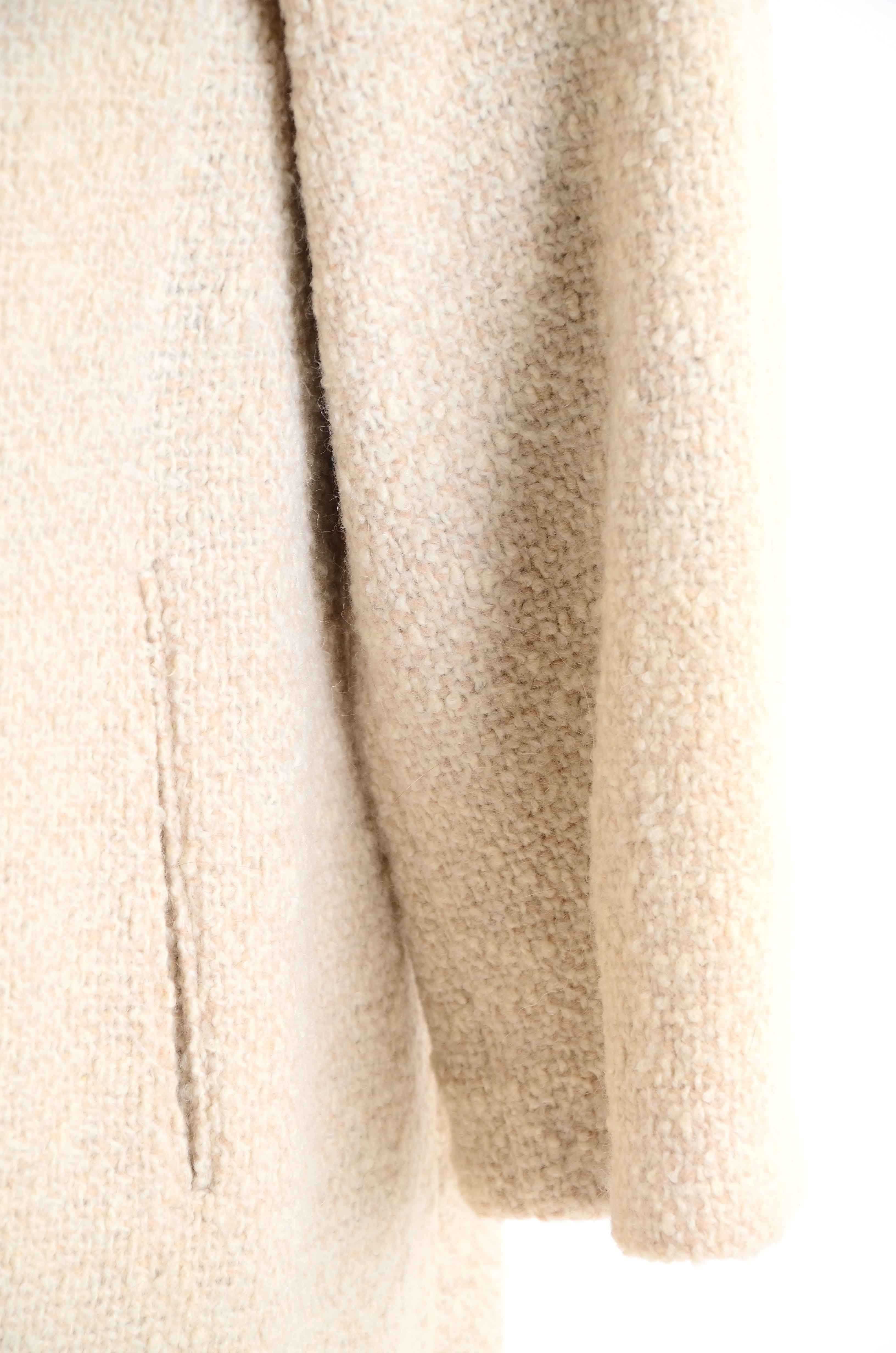 Women's 1960s Vintage Wool Coat with Fox Collar