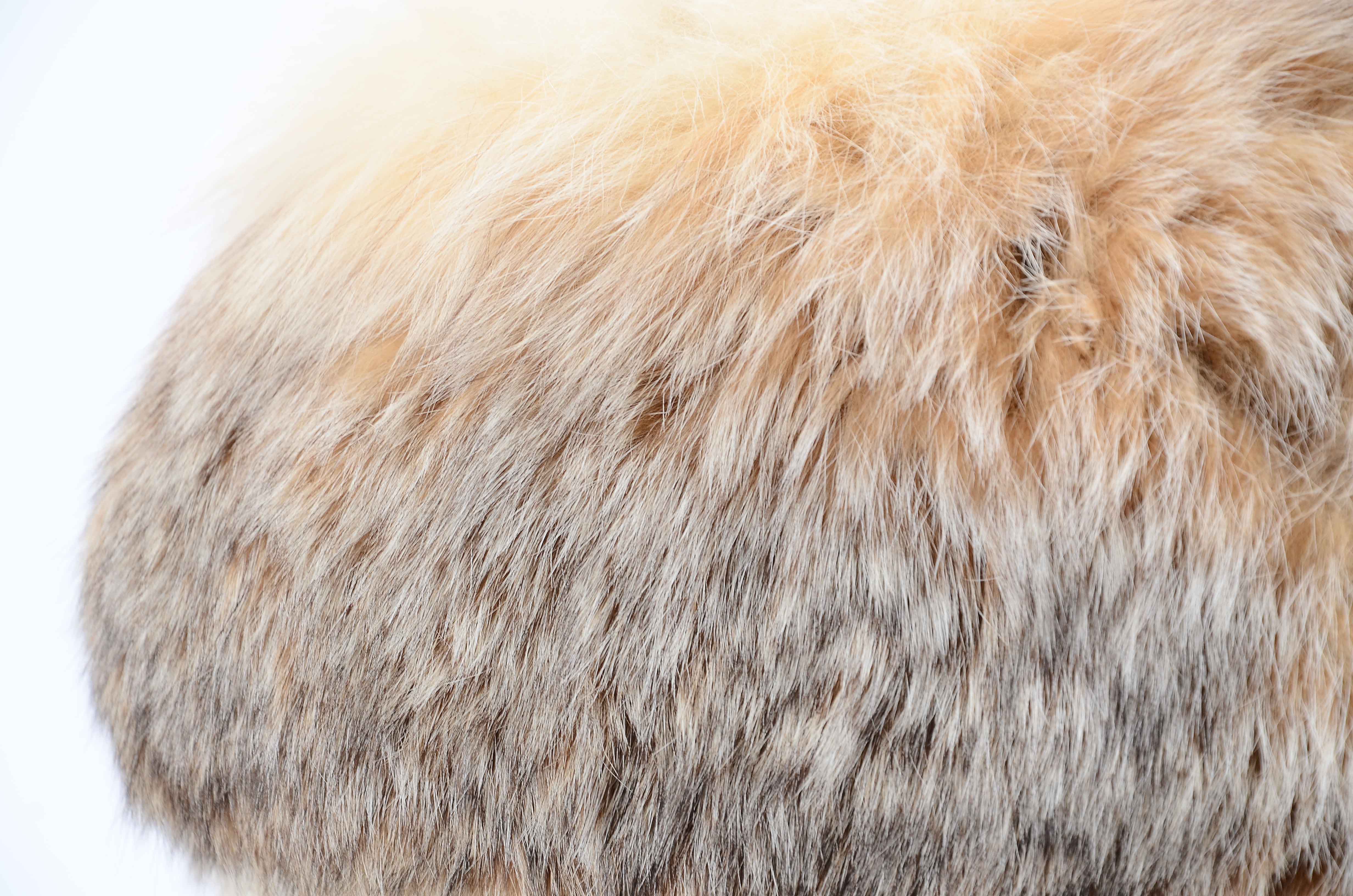 Women's 1960s Vintage Wool Coat with Fox Collar