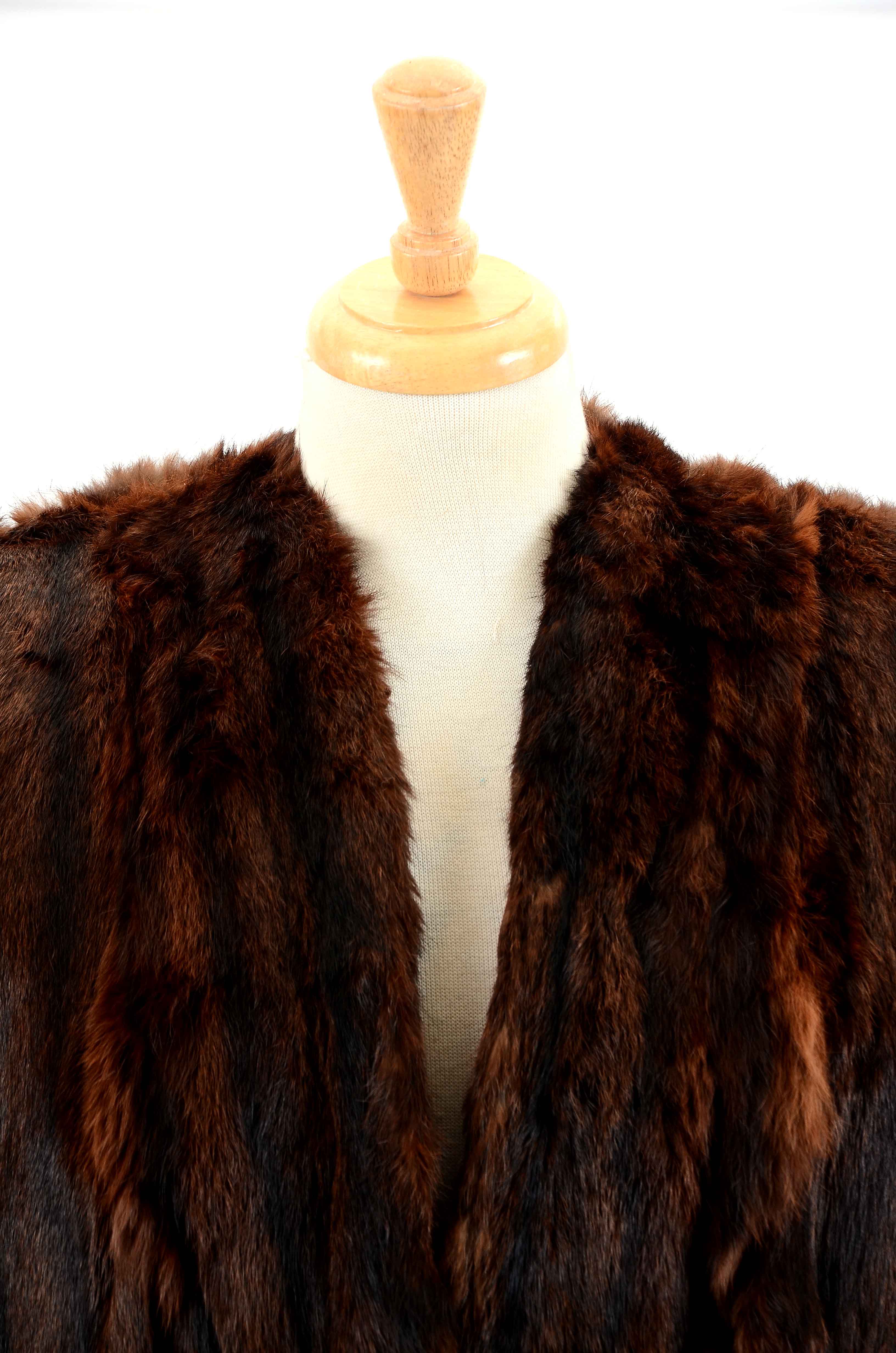 Vintage Dyed Squirrel Capelet