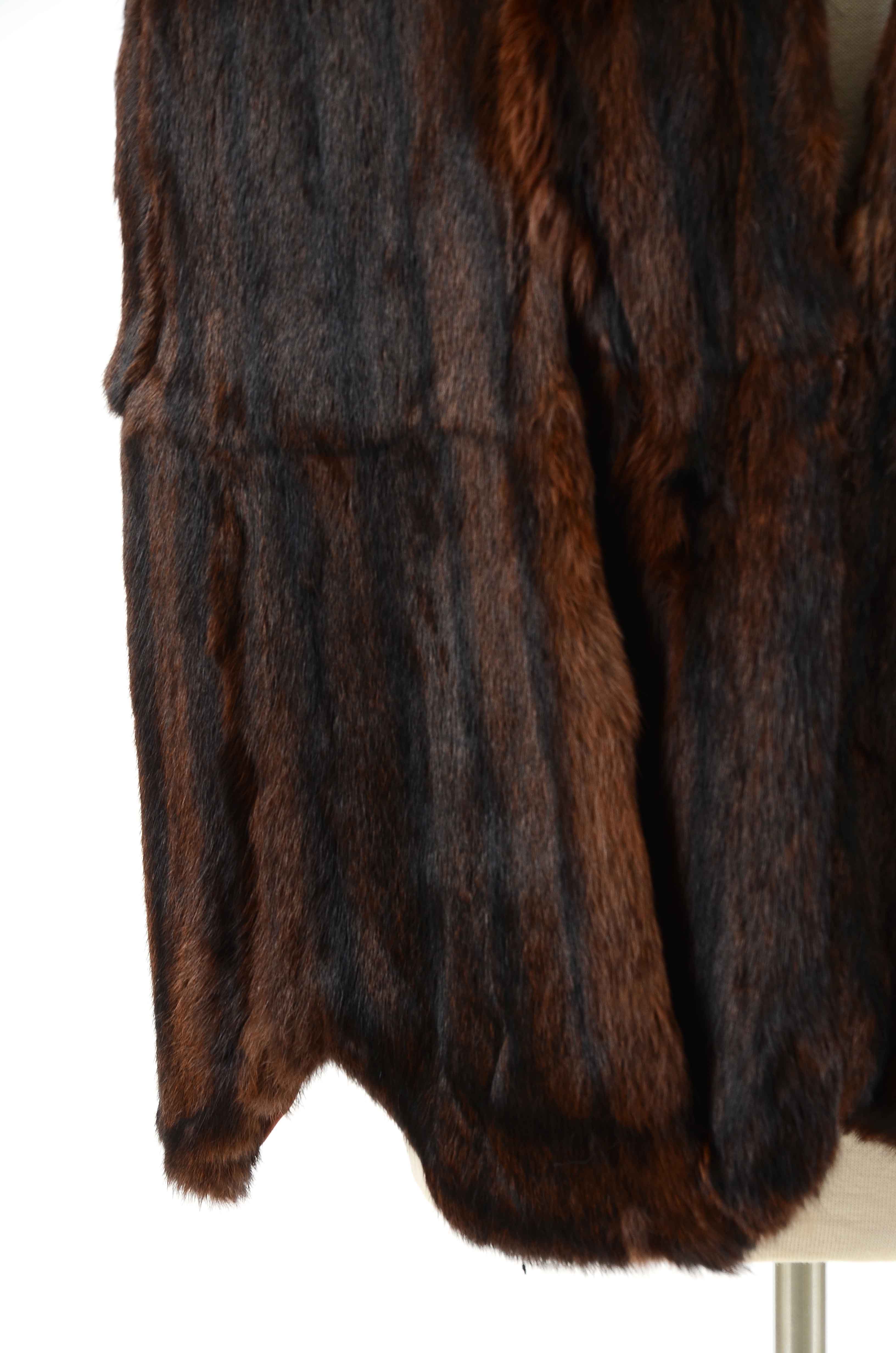 Vintage Dyed Squirrel Capelet