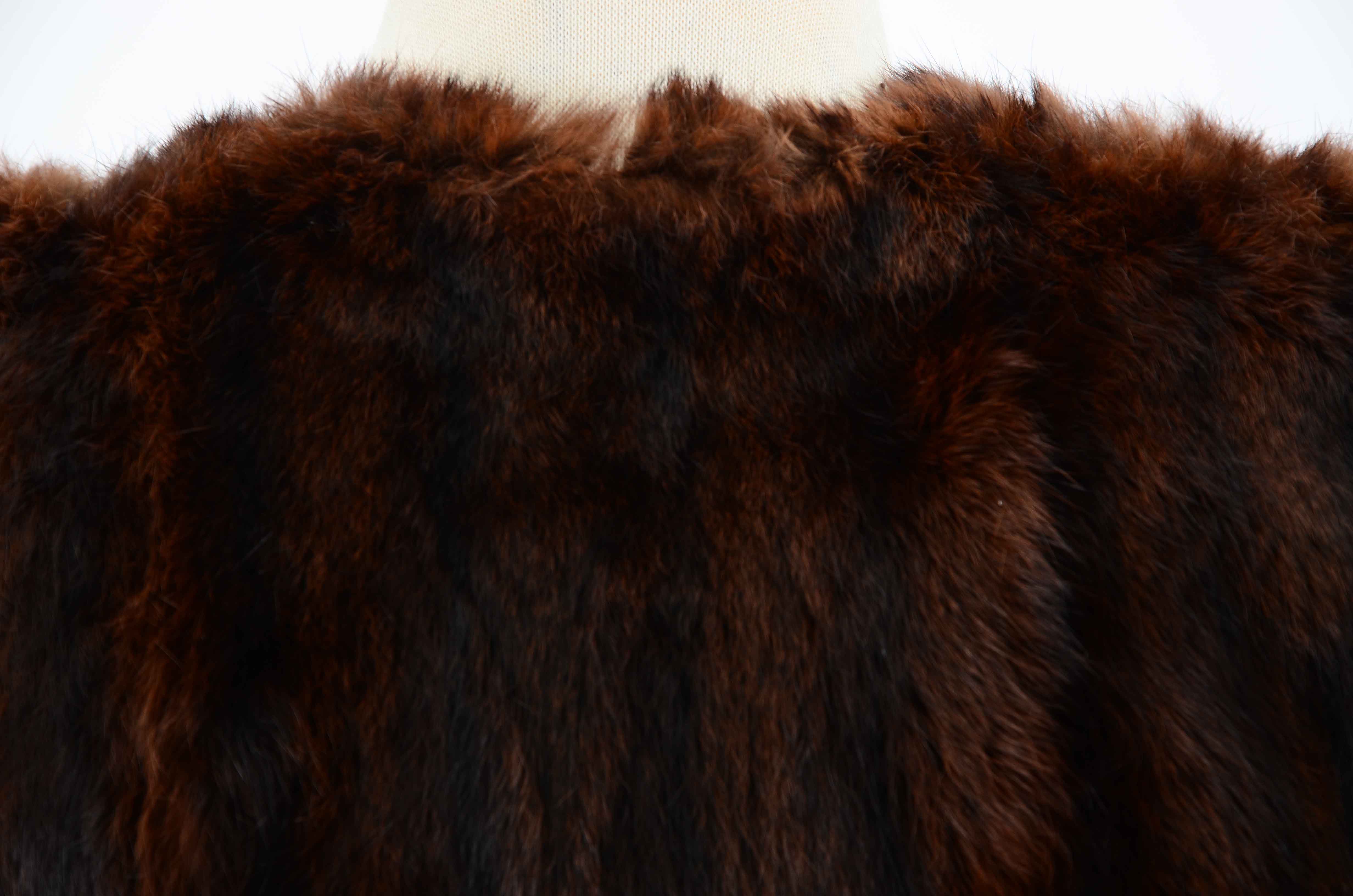 Vintage Dyed Squirrel Capelet