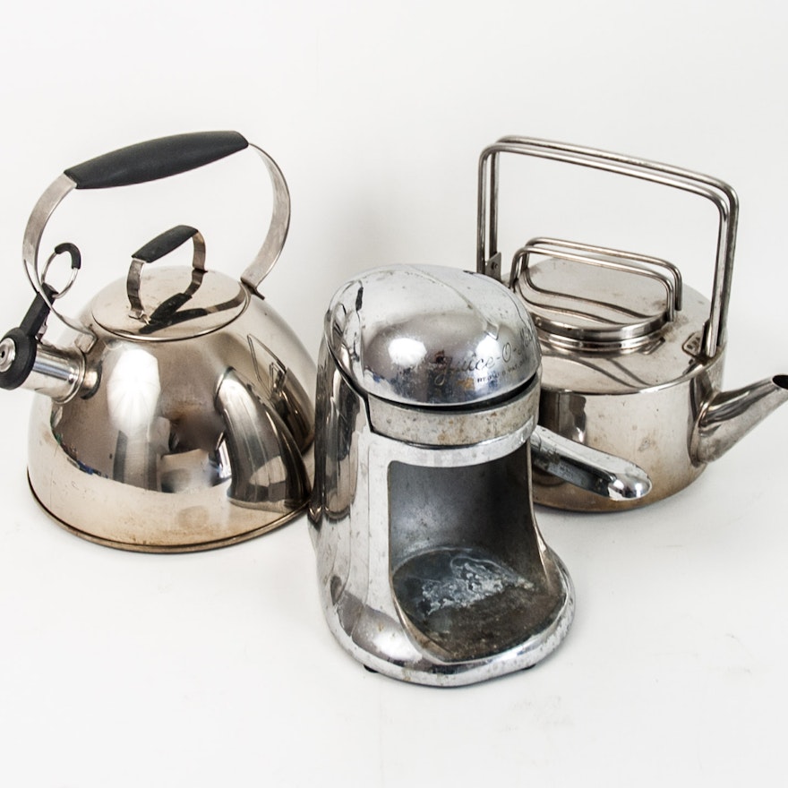 Grouping of Chrome Kitchenware