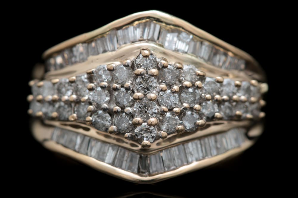 10K Yellow Gold and 1.00 CTW Diamond Ring