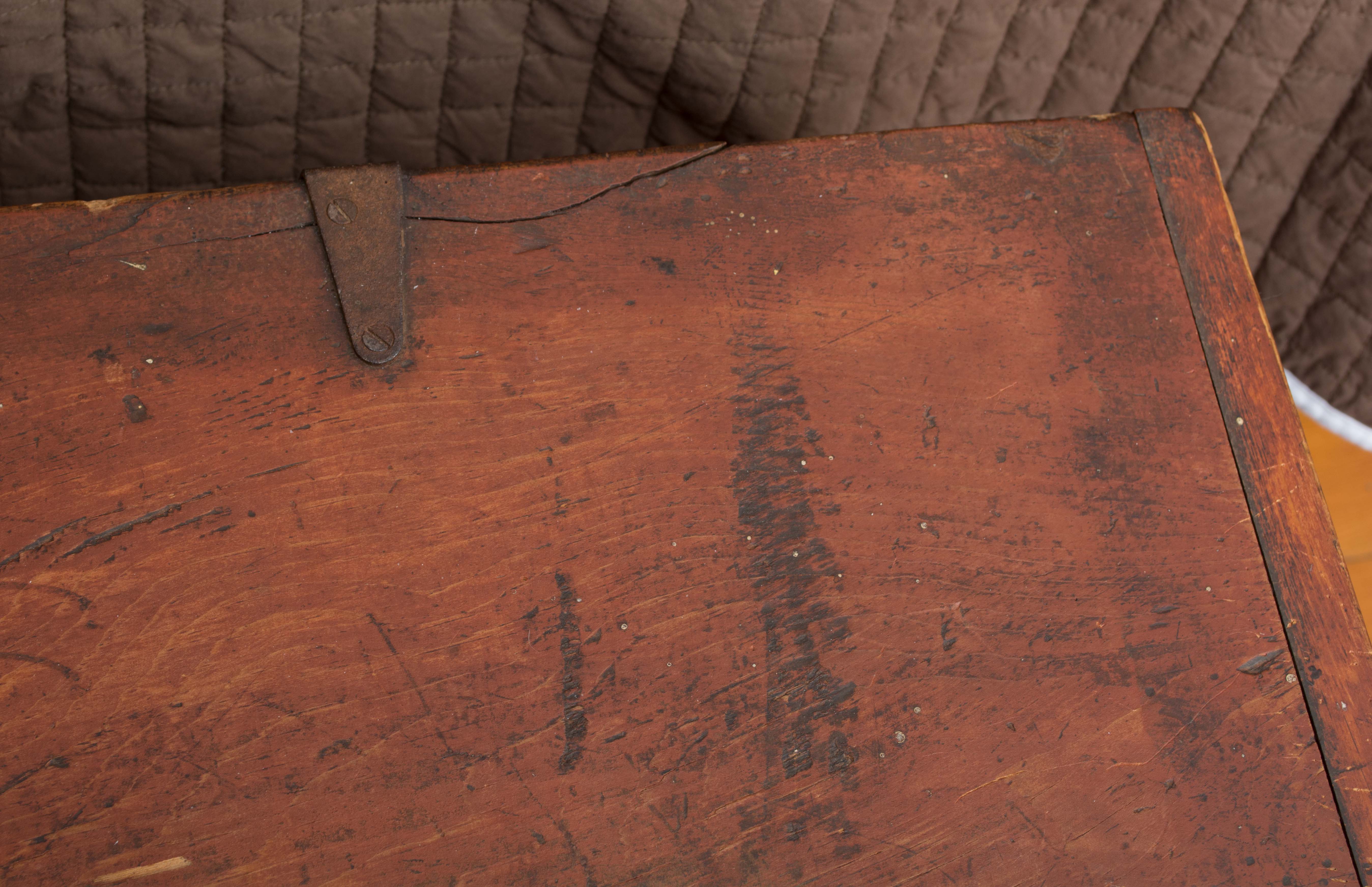 Antique Chest with Nailhead Monogram