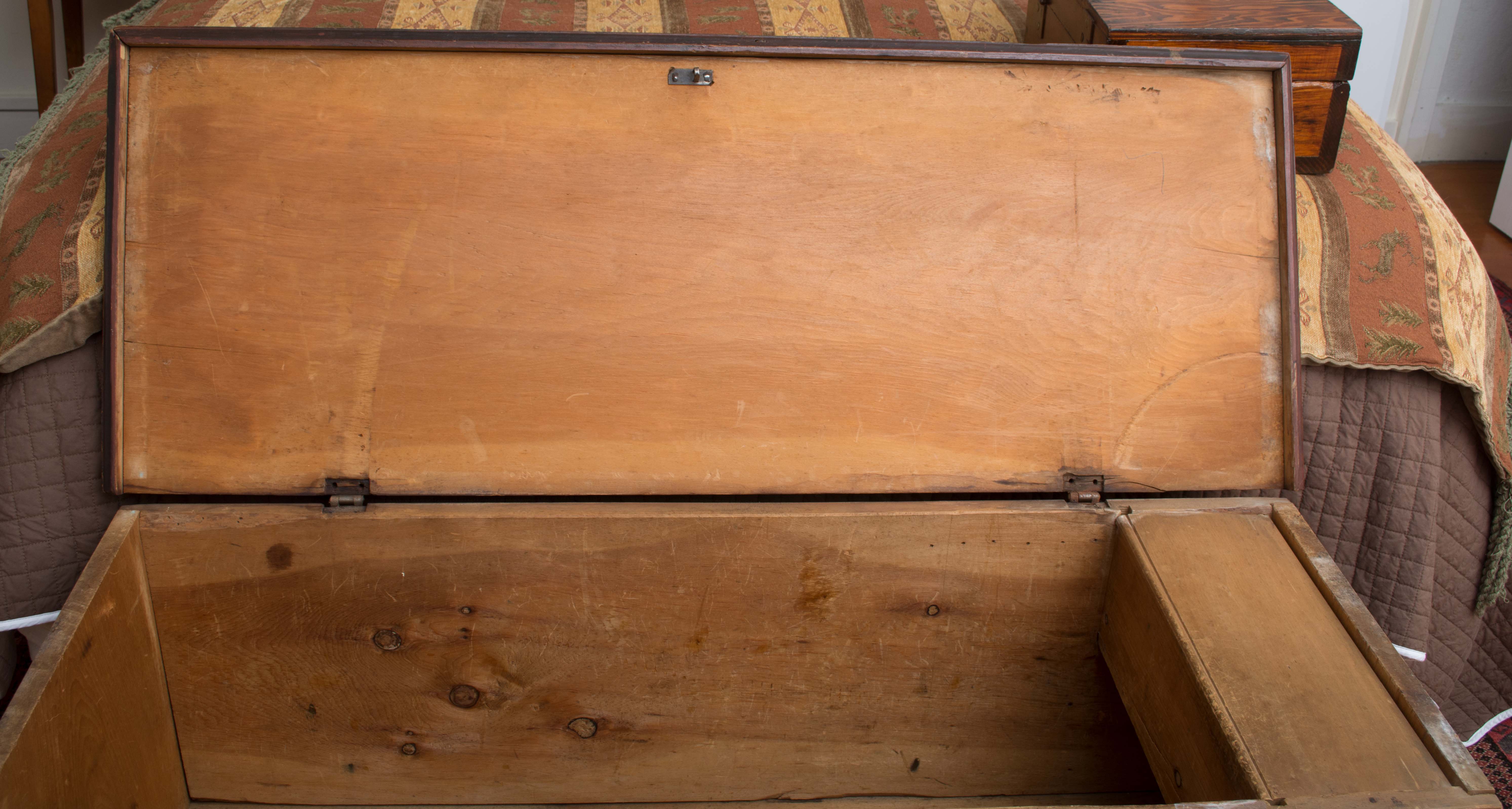 Antique Chest with Nailhead Monogram