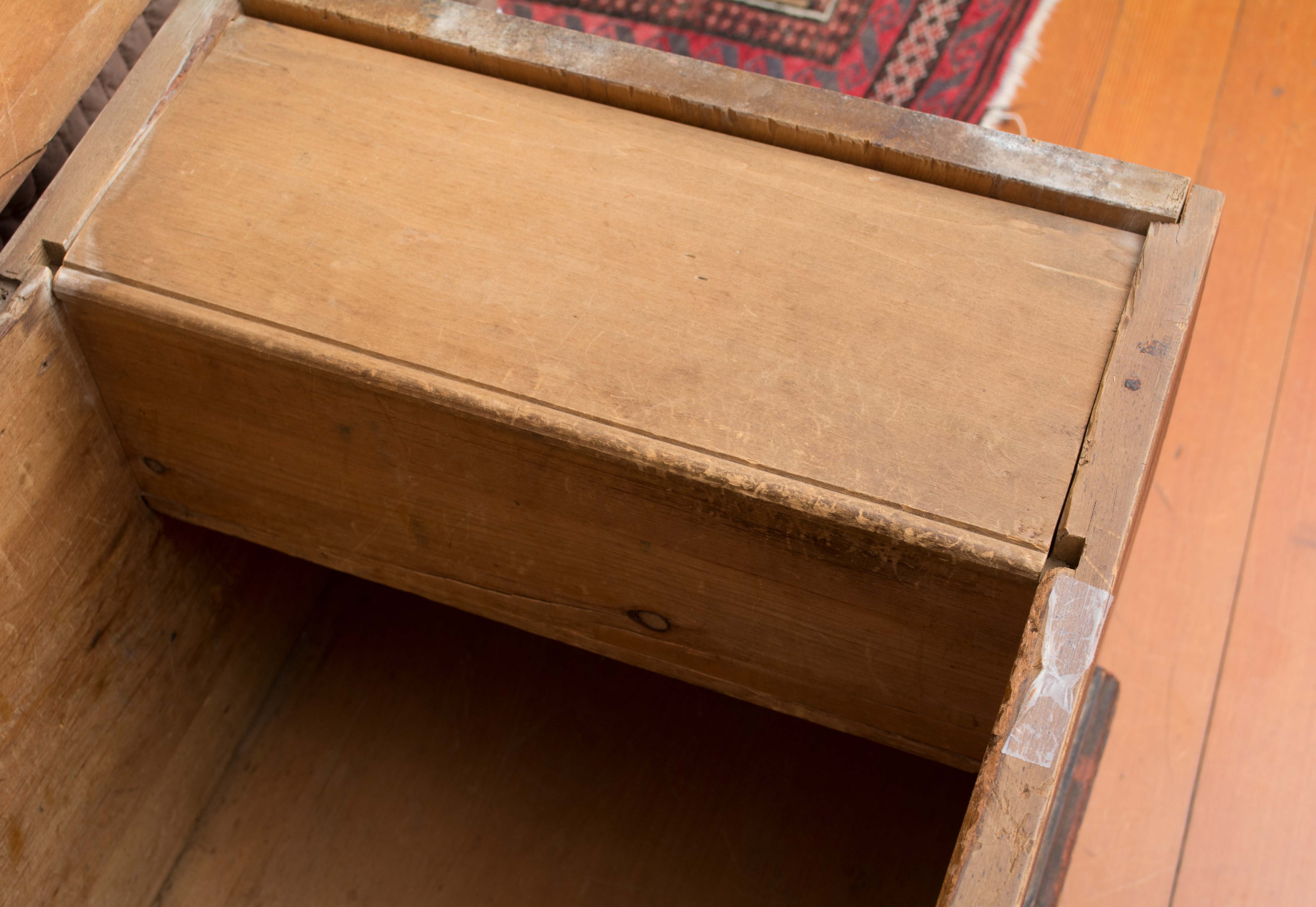 Antique Chest with Nailhead Monogram