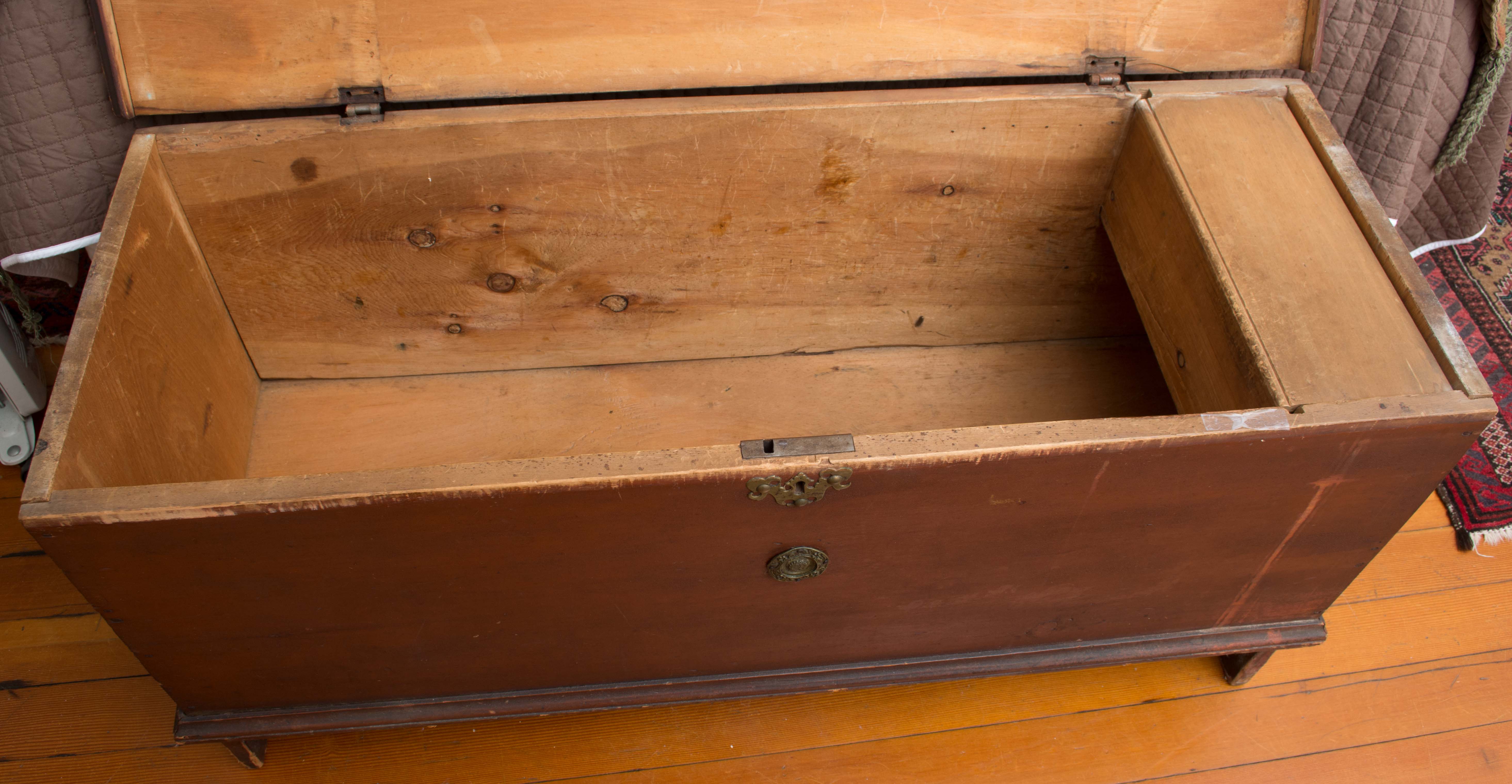 Antique Chest with Nailhead Monogram