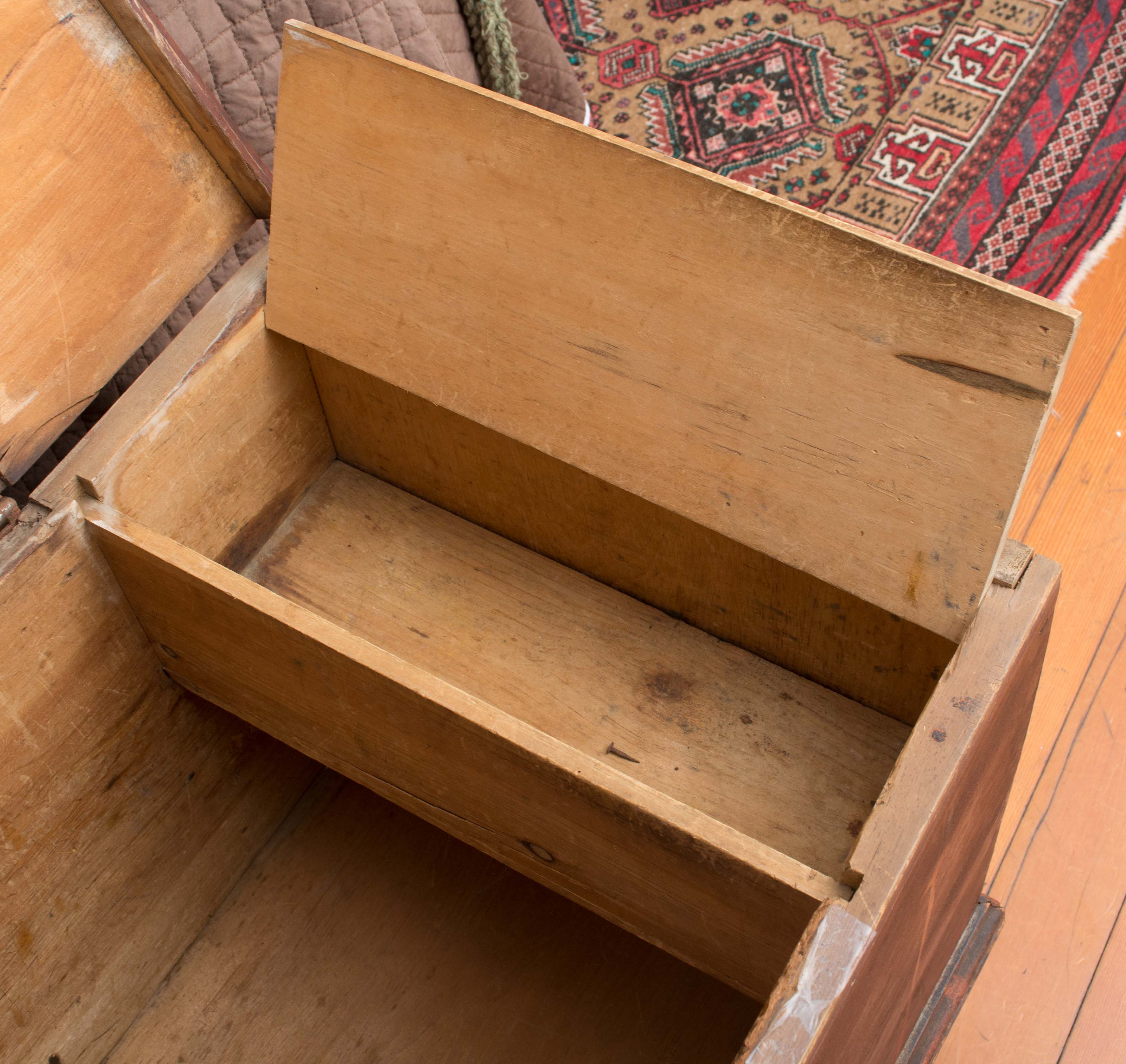 Antique Chest with Nailhead Monogram