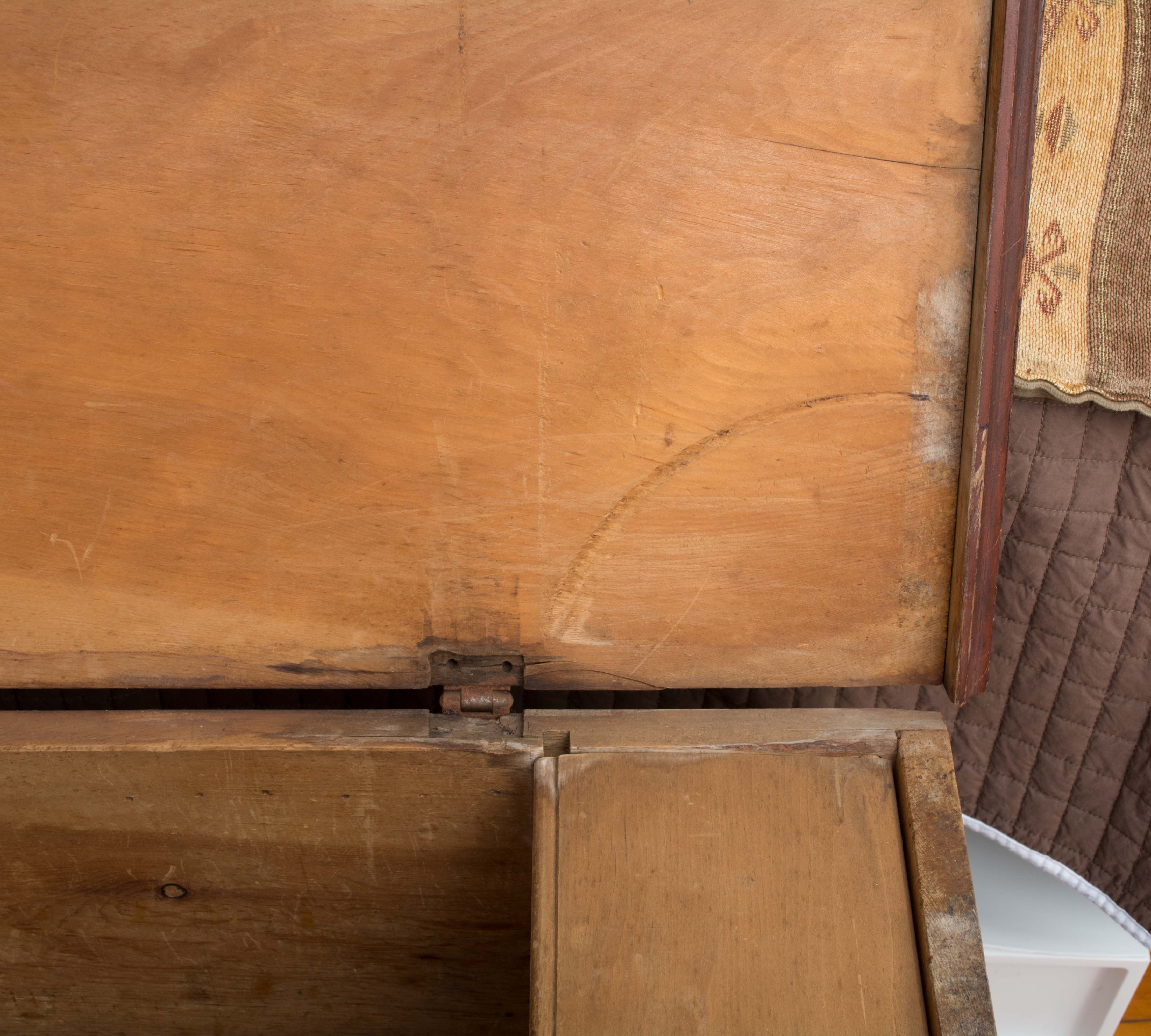 Antique Chest with Nailhead Monogram