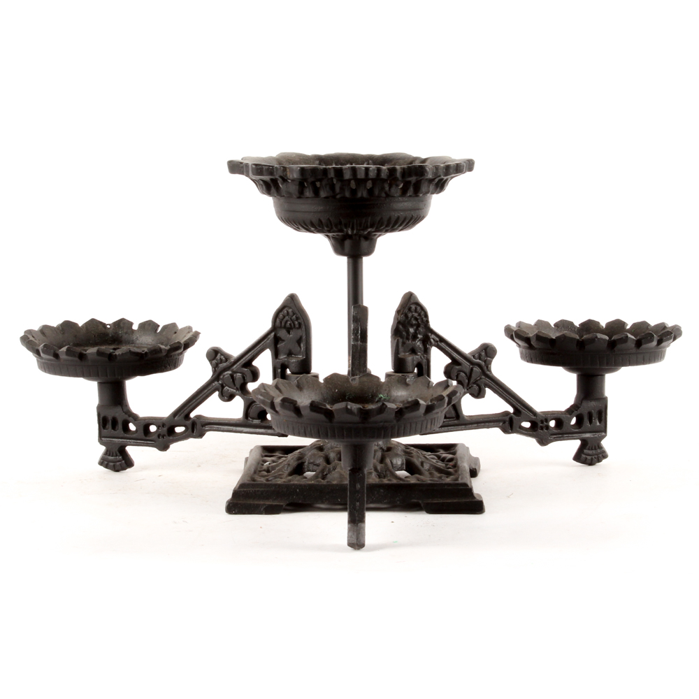 Antique Cast Iron Candelabra