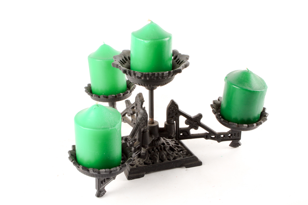 Antique Cast Iron Candelabra