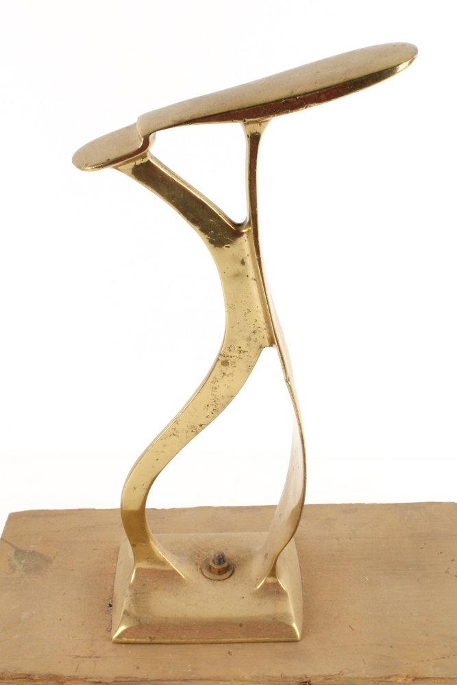 Brass Shoe Shine Foot Rest and Antique Stirrups