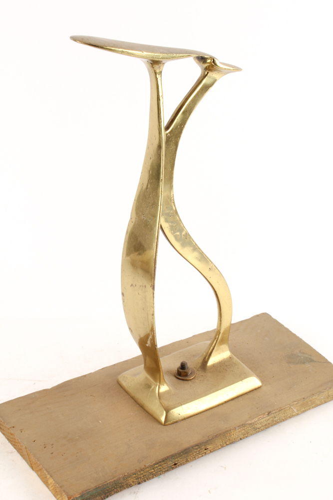 Brass Shoe Shine Foot Rest and Antique Stirrups