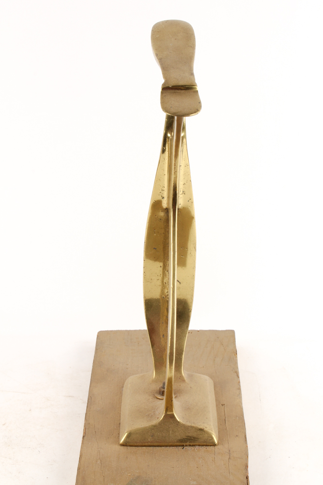 Brass Shoe Shine Foot Rest and Antique Stirrups