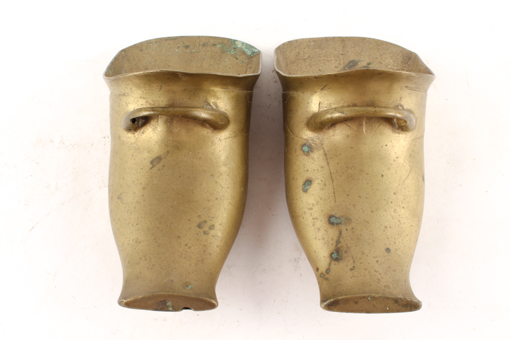 Brass Shoe Shine Foot Rest and Antique Stirrups