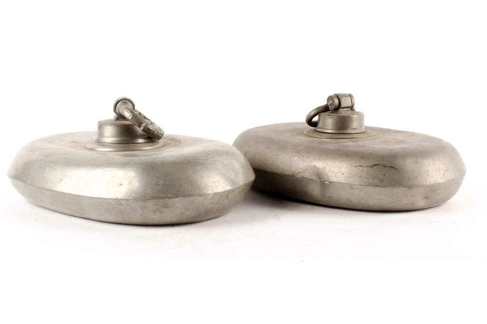 Vintage Pewter Bed and Carriage Foot Warmers