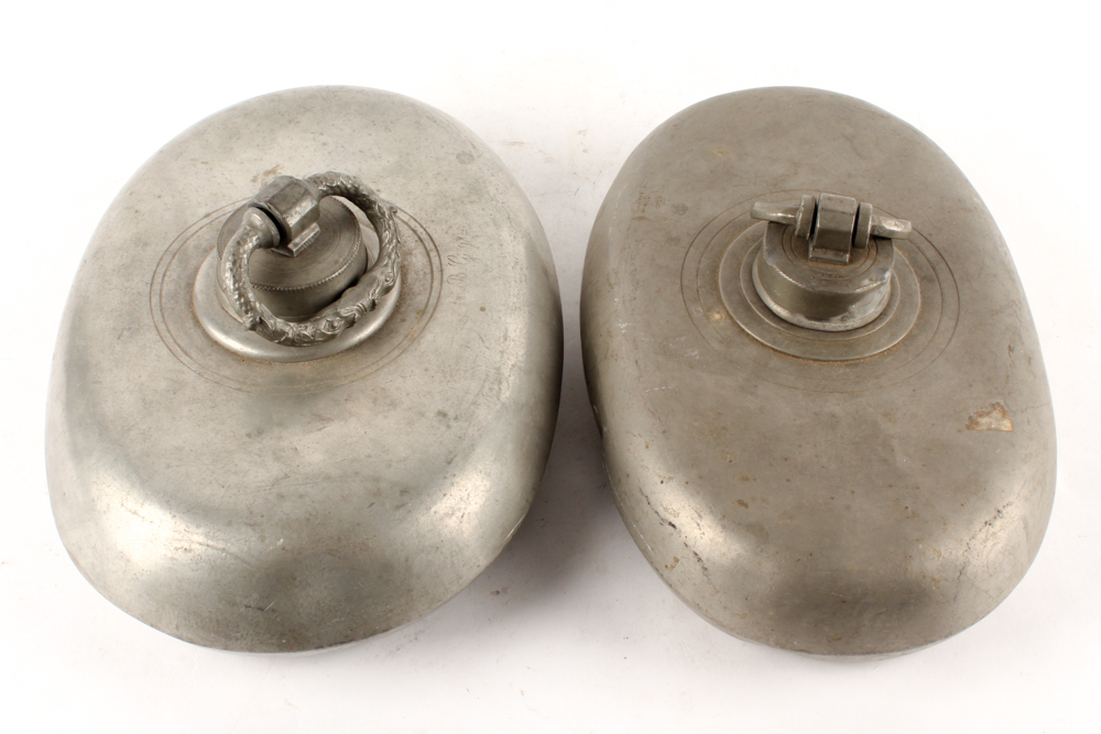 Vintage Pewter Bed and Carriage Foot Warmers