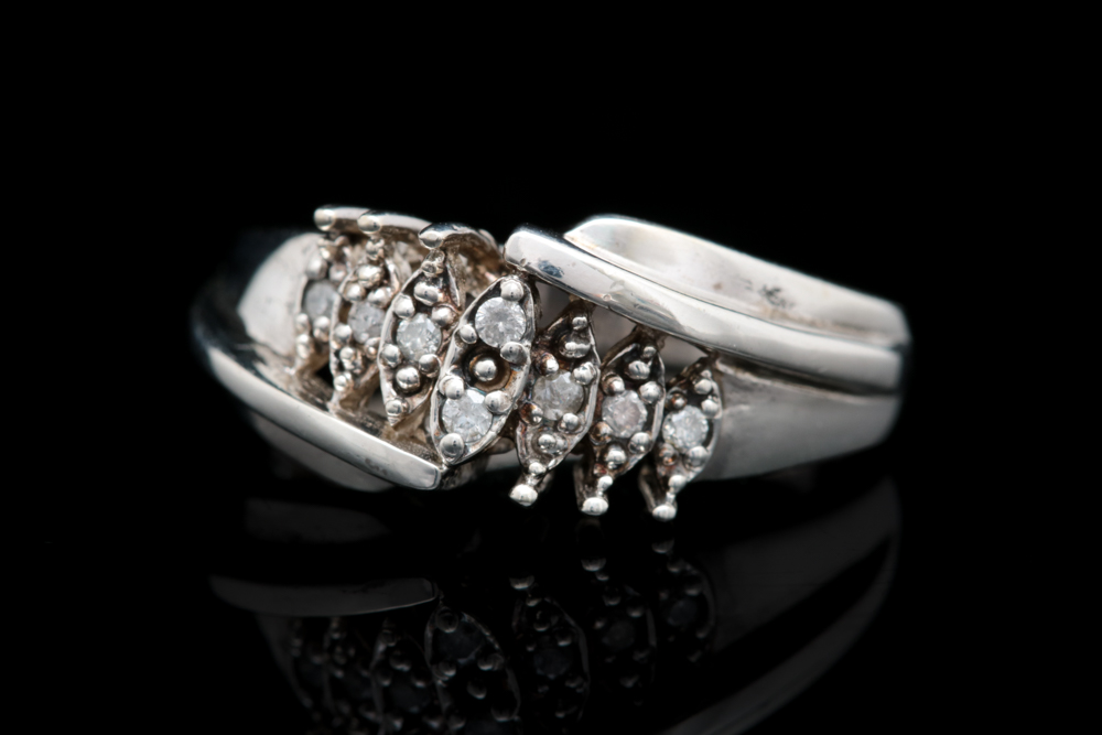 Sterling Silver and Diamond Ring