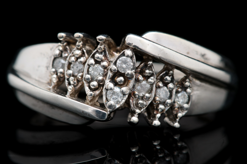 Sterling Silver and Diamond Ring