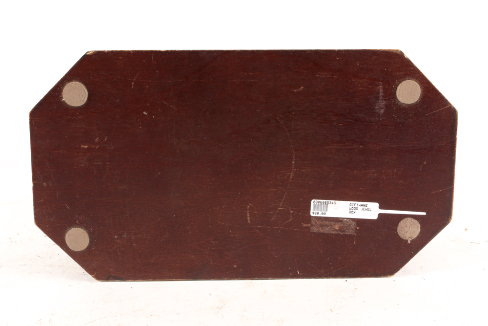 Wooden Jewelry Boxes and Gold Tone Metal Vanity Mirror