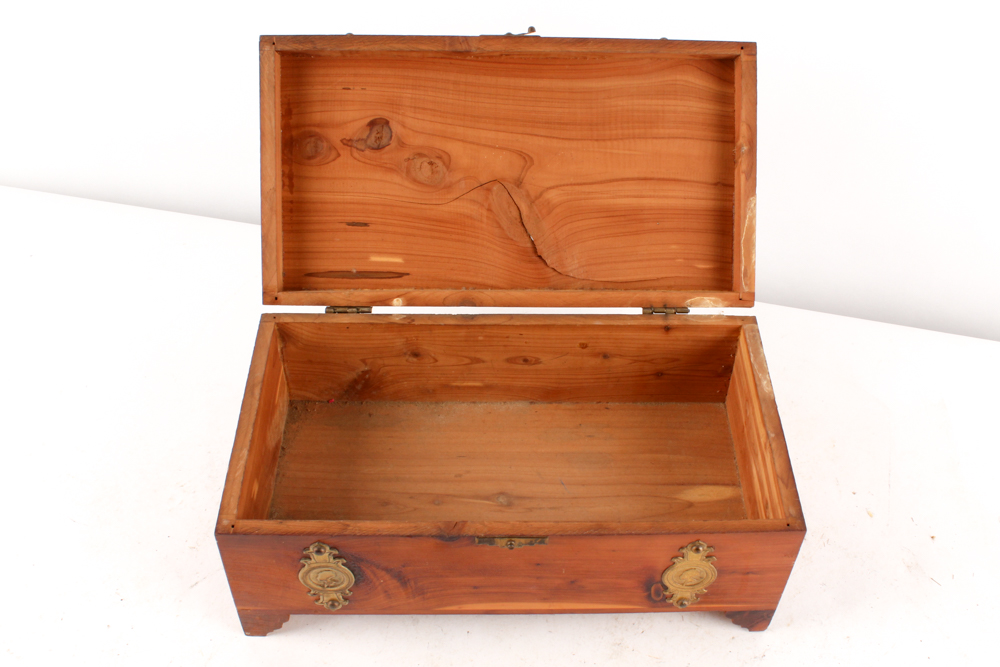 Wooden Jewelry Boxes and Gold Tone Metal Vanity Mirror