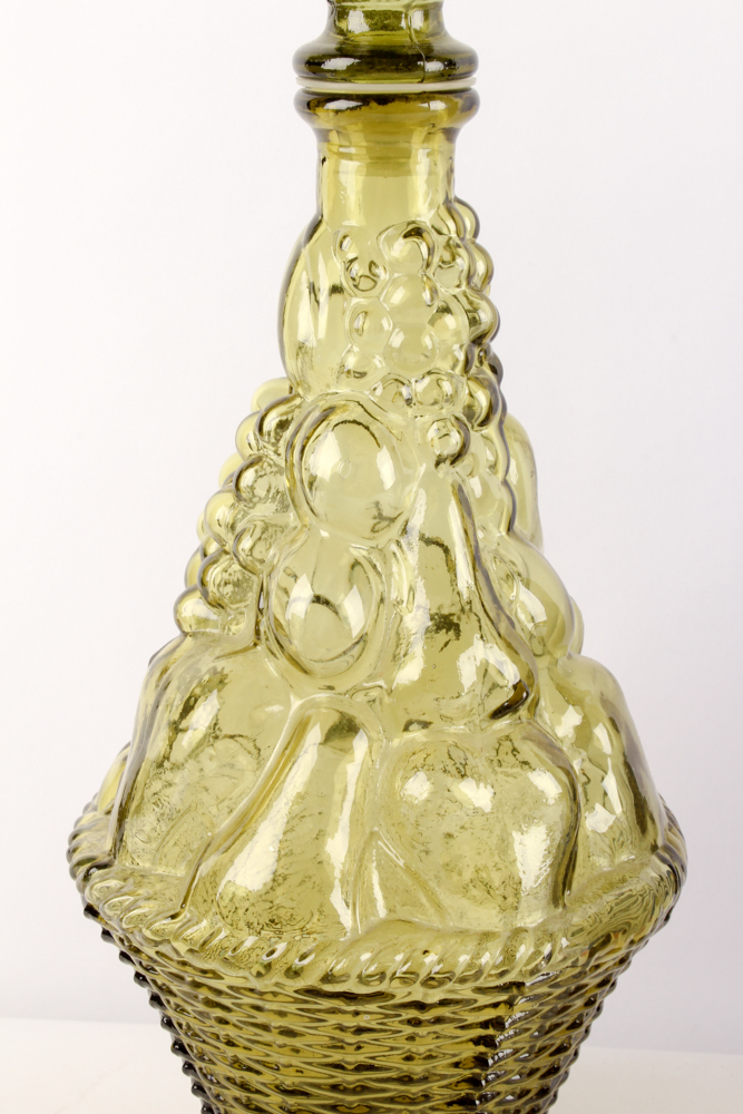 Cobalt and Green Glass Tableware and Stoneware