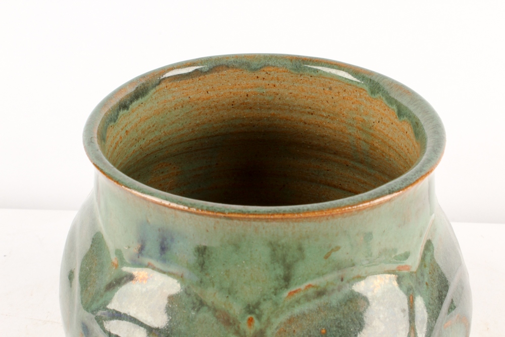 Cobalt and Green Glass Tableware and Stoneware