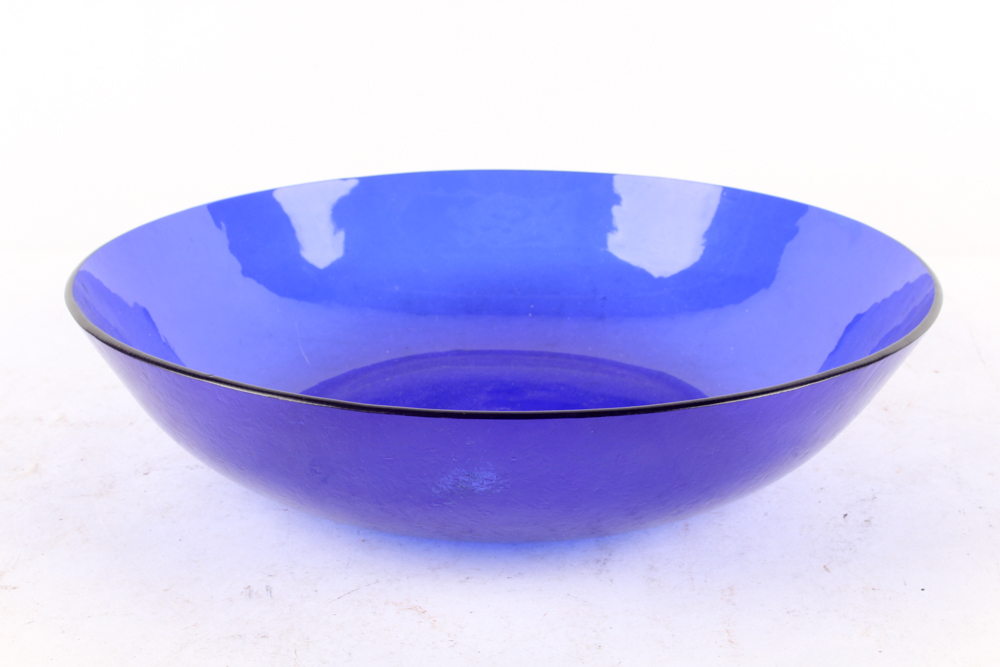 Cobalt and Green Glass Tableware and Stoneware
