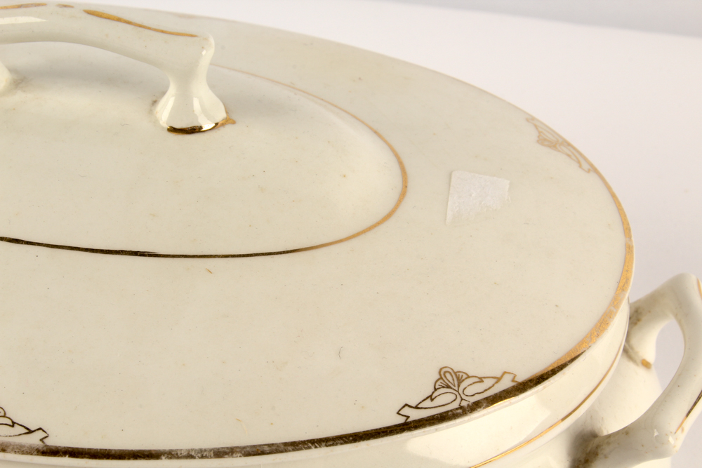 Tableware including Antique "Lake" Ashworth Ironstone