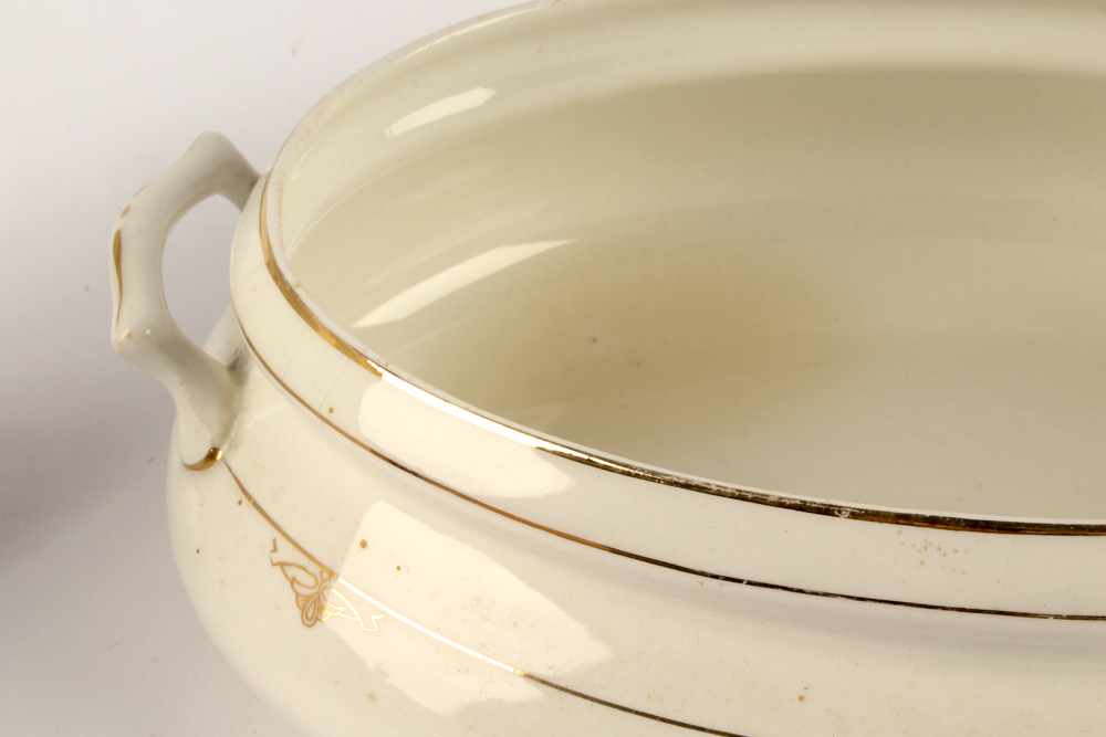 Tableware including Antique "Lake" Ashworth Ironstone