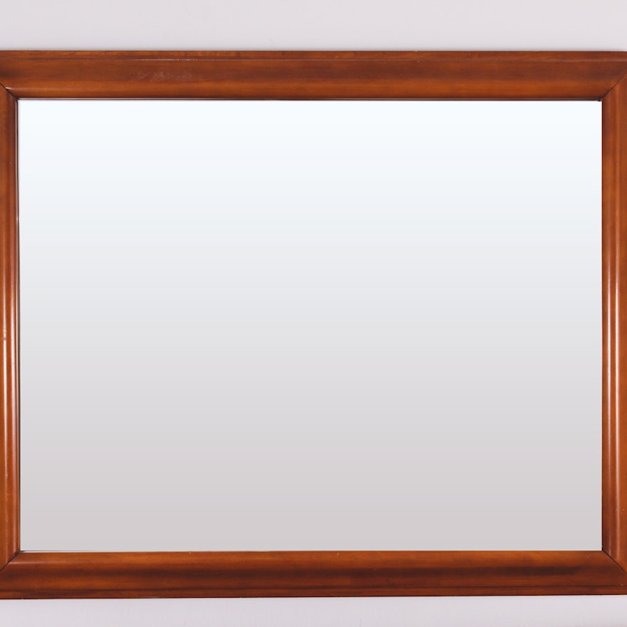 Large Wood Framed Wall Mirror