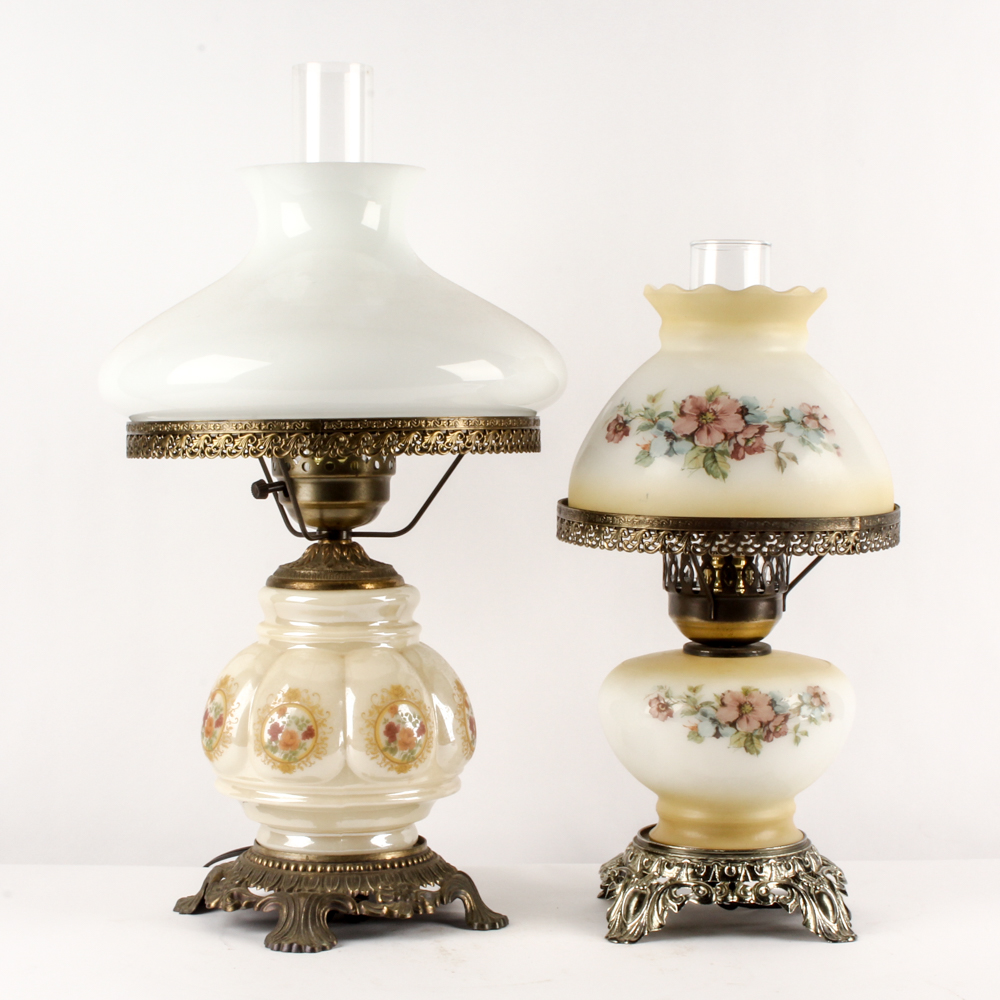 Decorative Dresser Lamps with Glass Shades