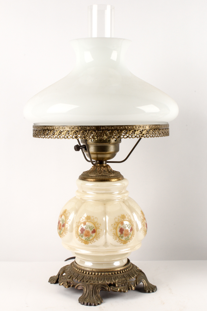 Decorative Dresser Lamps with Glass Shades