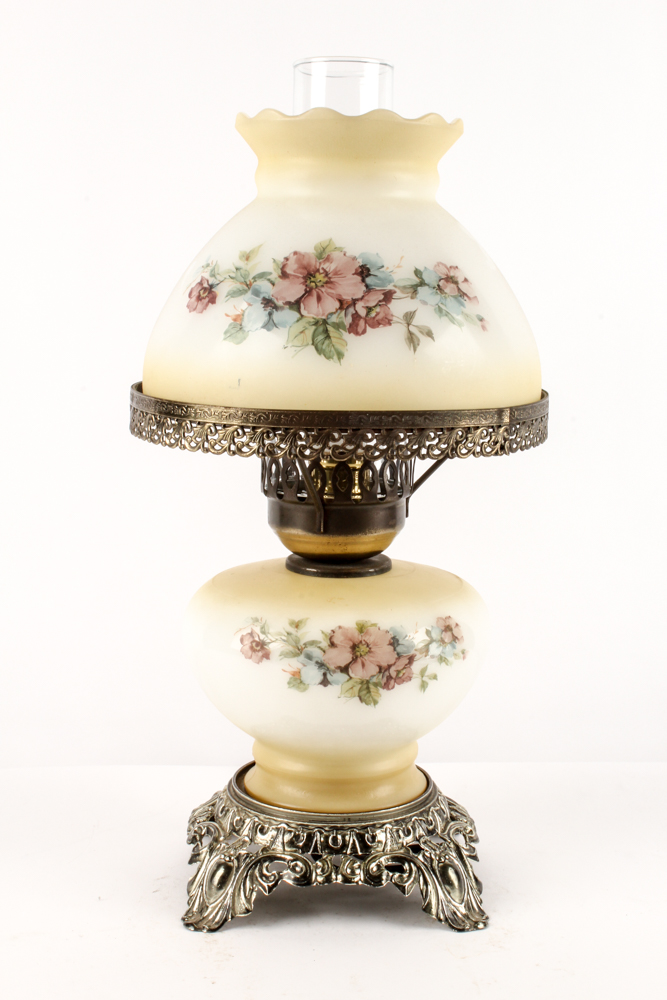 Decorative Dresser Lamps with Glass Shades