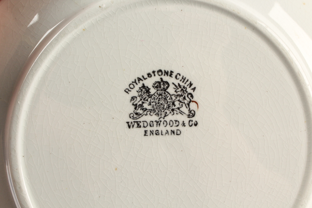 Victorian Wedgwood & Co. and Alfred Meakin "Tea Leaf" Ironstone Dinnerware
