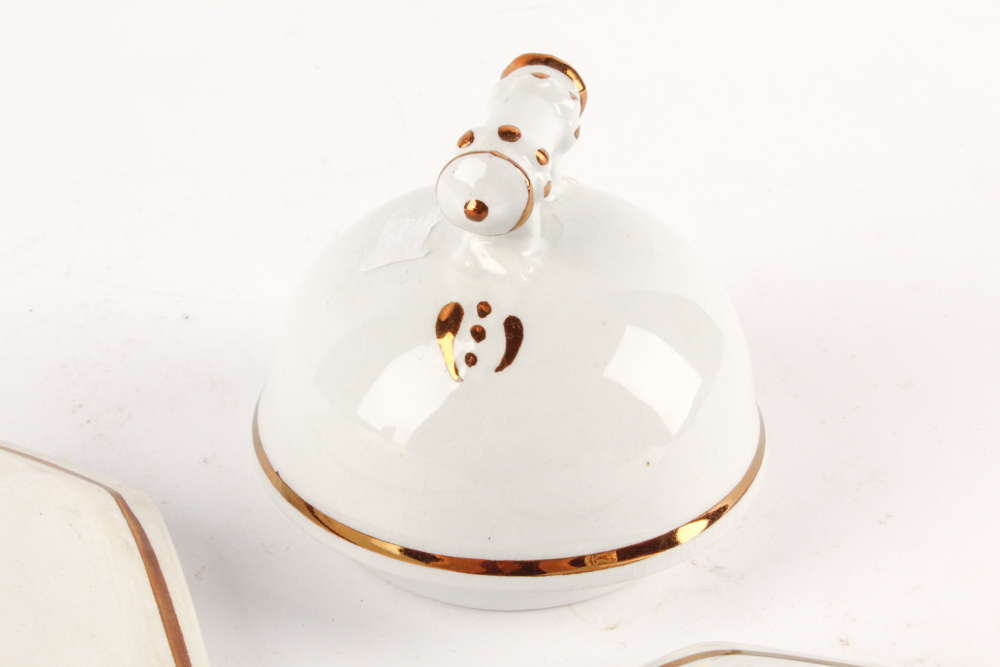 Victorian Wedgwood & Co. and Alfred Meakin "Tea Leaf" Ironstone Dinnerware