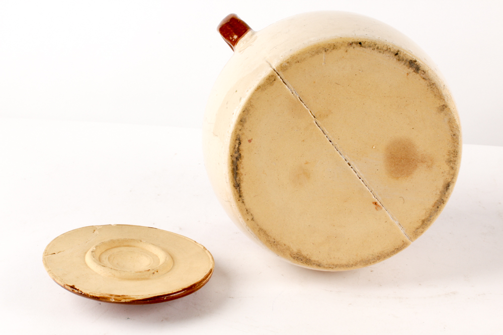 Lidded Vintage Stoneware Pots and Jug