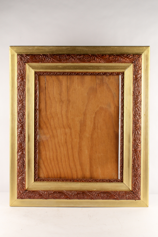 Antique Wood and Gilt Picture Frame
